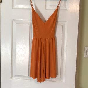 zara orange romper